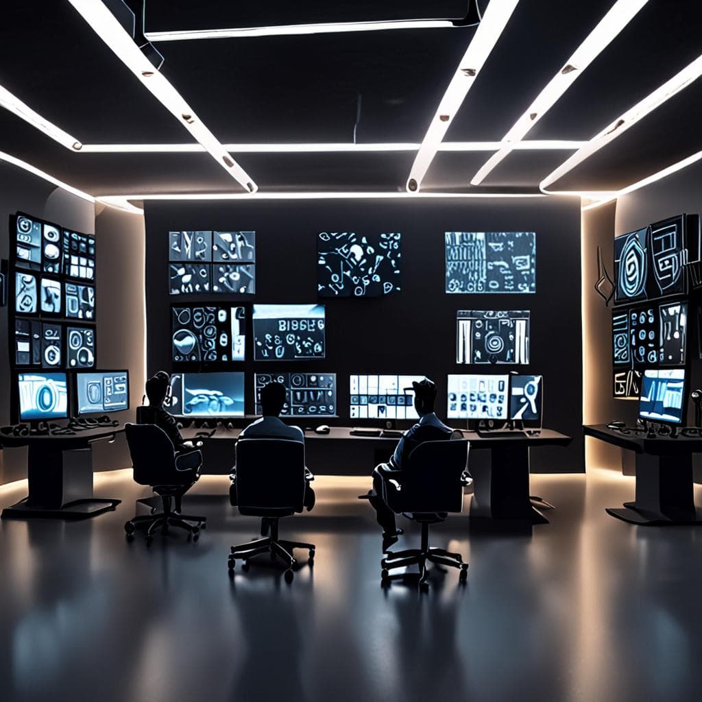 Llama 3 and Gemini logos on a screen with a cityscape in the background, symbolizing the fusion of AI and human innovation
