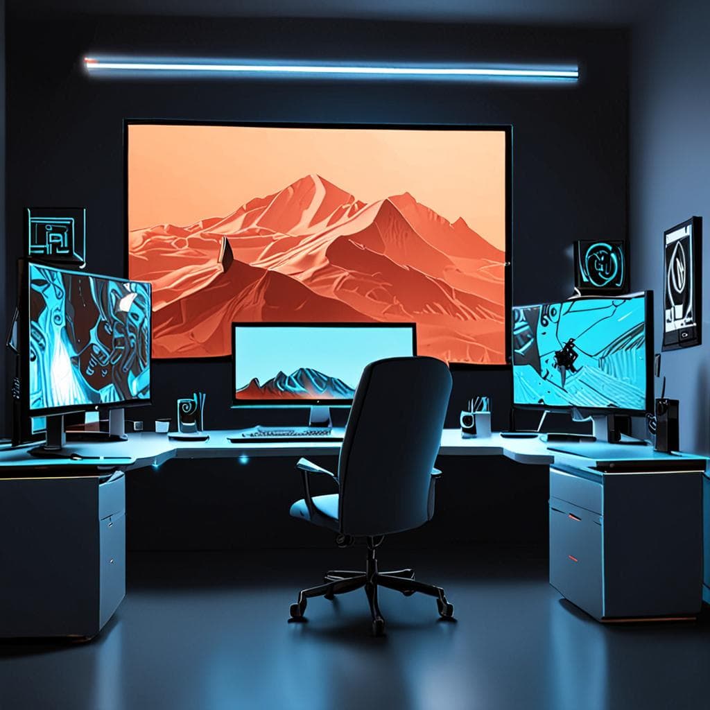 Illustration of a developer using free Llama 3 and Gemini APIs on a dual‑monitor setup, highlighting the cost‑free workflow.