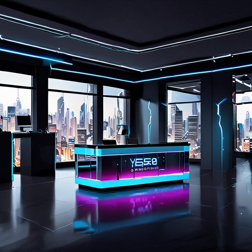Feature image showing a holographic AI chatbot interface on a glass surface, symbolizing the creation of a first AI chatbot in 2026.