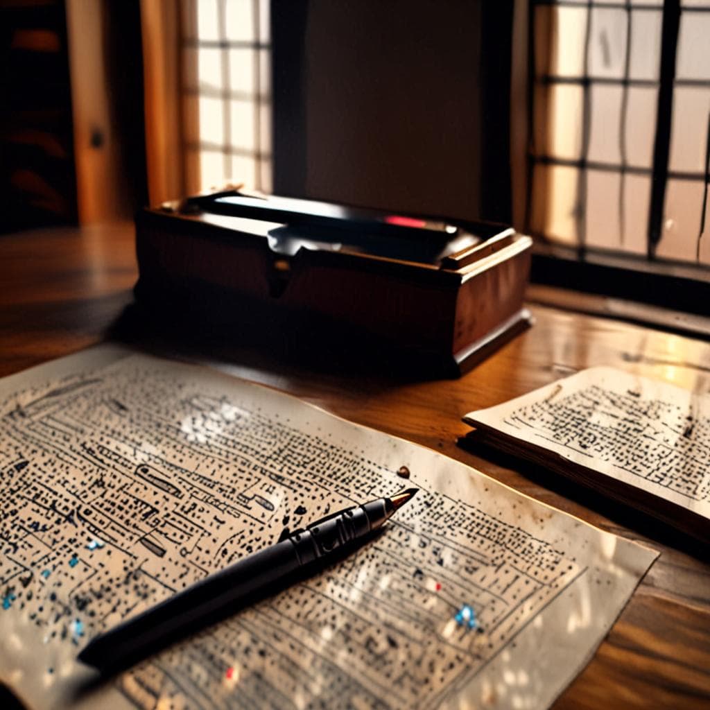 An artistic representation comparing synthetic neural networks with traditional human writing tools to illustrate the debate between AI and human content creation.
