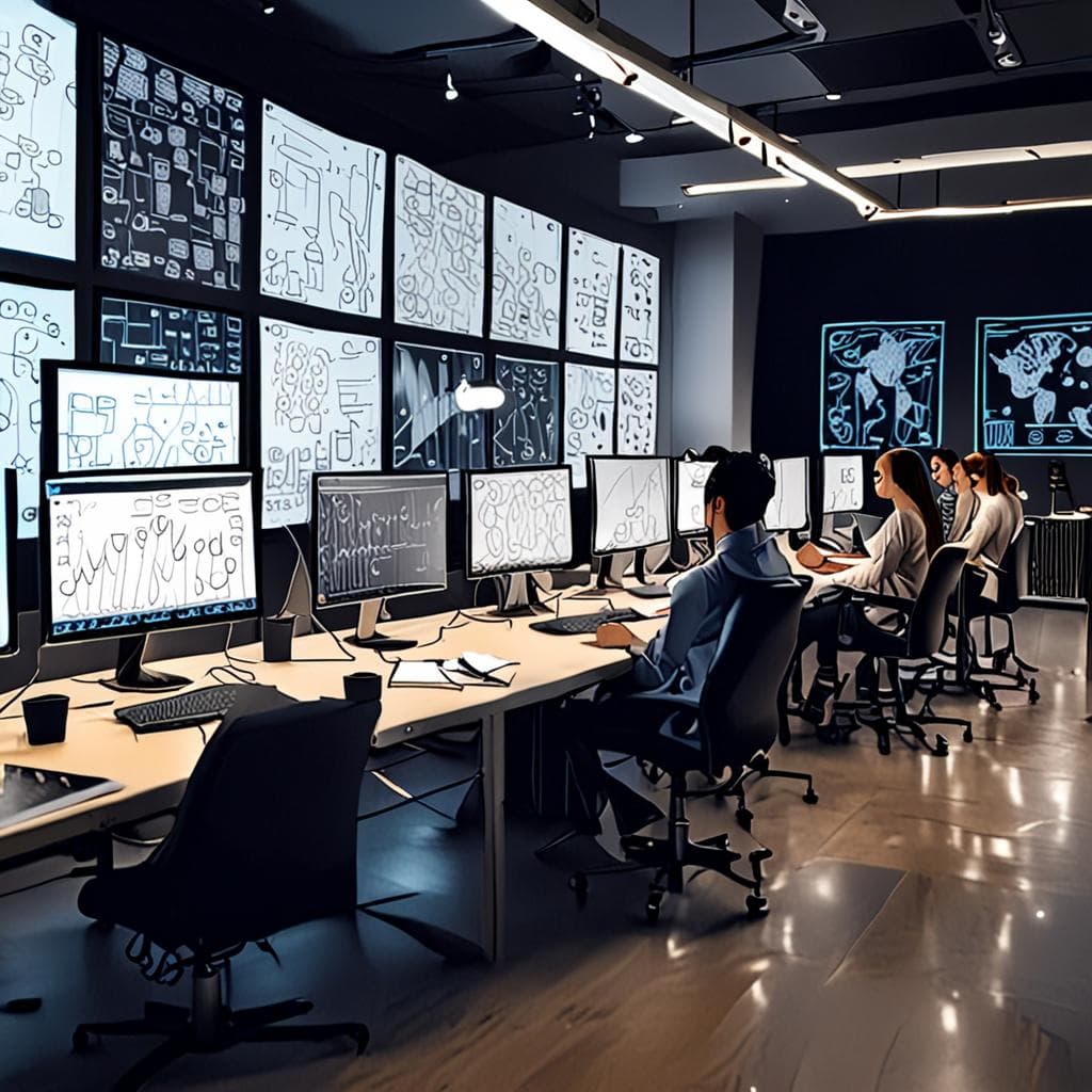 Exploring the advantages of open-source AI models in a collaborative tech workspace.